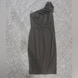 Jasambac one shoulder bodycon dress with bow